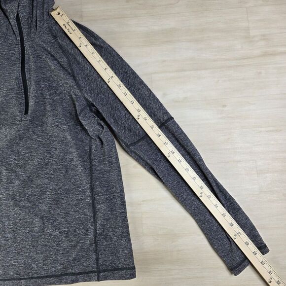 Lululemon 1/4 Zip Hoodie Pullover Running Gray Men's Size Small - Picture 3 of 7